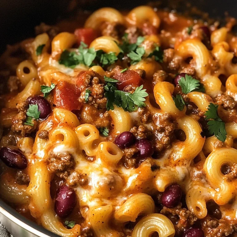 One Pot Chili Mac and Cheese