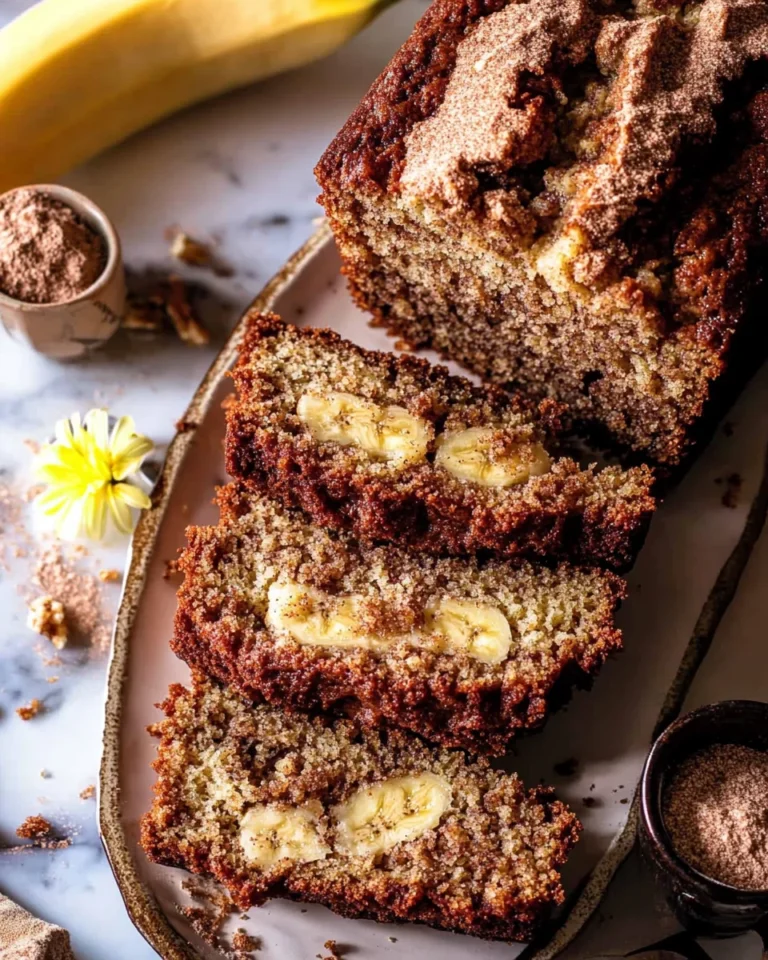 Cinnamon Crunch Swirled Banana Bread