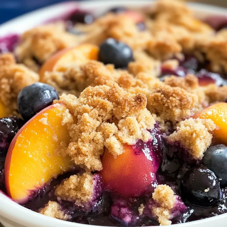 Crockpot Blueberry Peach Cobbler