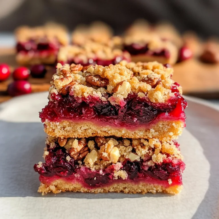 Easy Cranberry Crumble Bars with a Buttery Crust