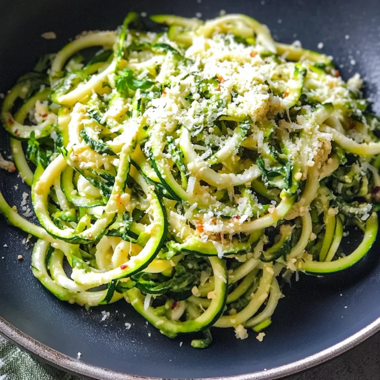 Garlic Parmesan Zoodles (4 Ingredient, 10 min)