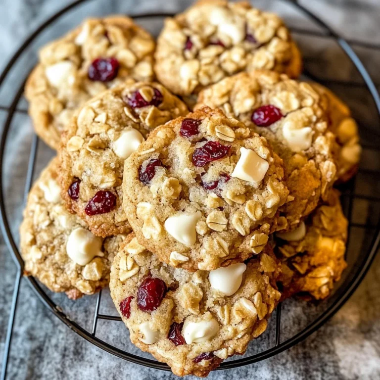 Oatmeal Cranberry White Chocolate Chip Cookies