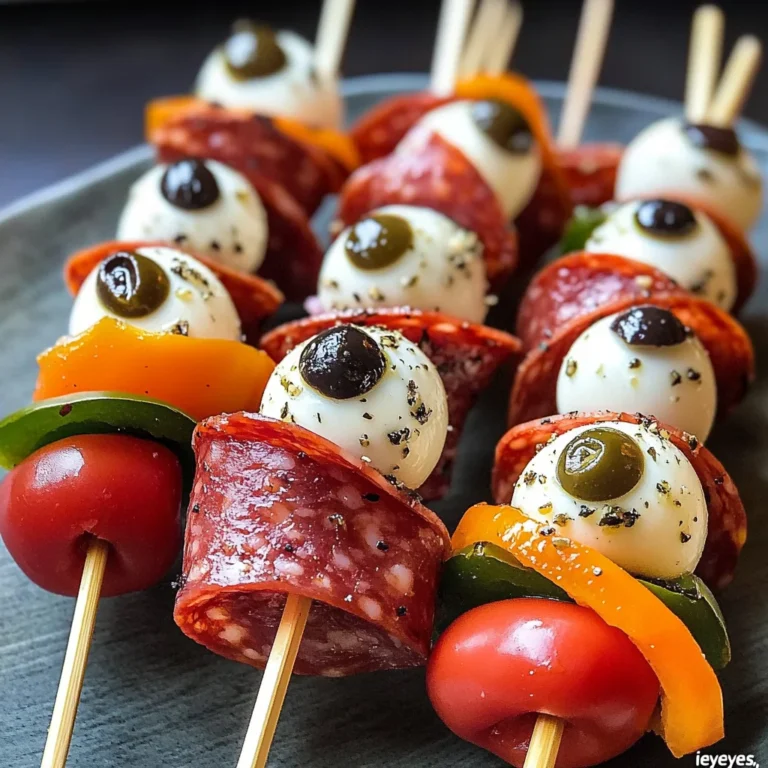 Skewered Salami Eyeballs