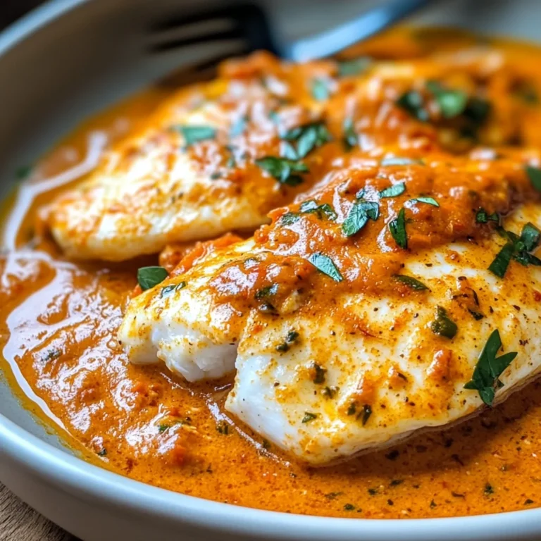 Tilapia in Roasted Pepper Sauce