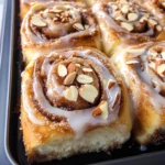 Triple Almond Cinnamon Rolls