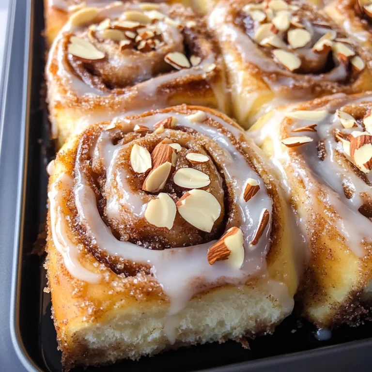 Triple Almond Cinnamon Rolls