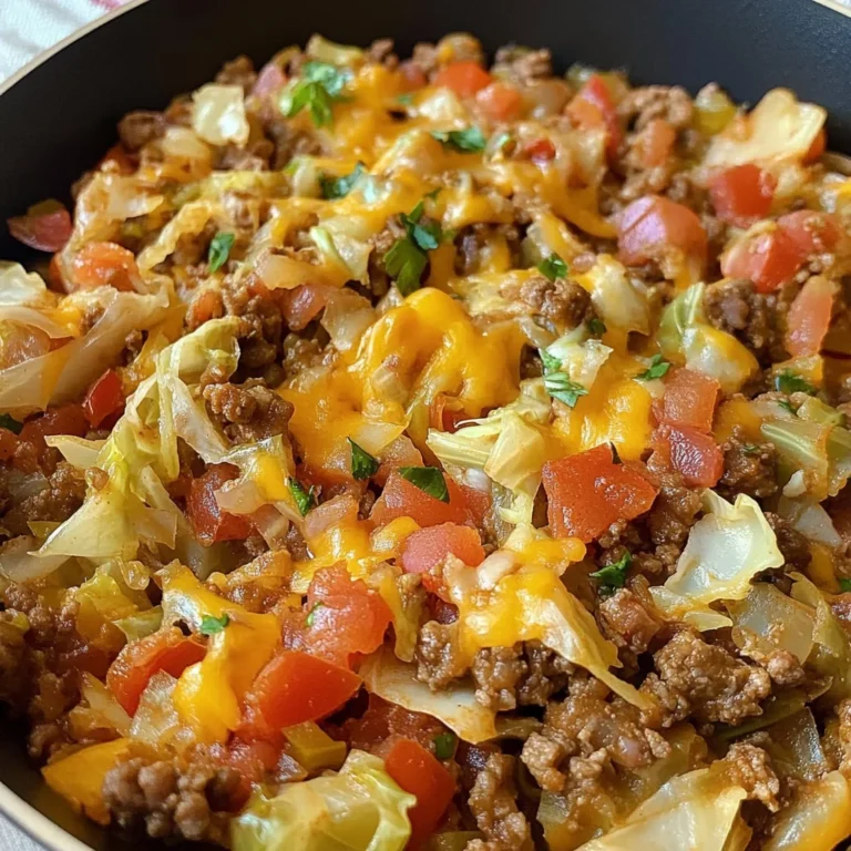 Cabbage Roll Skillet (Easy Keto Ground Beef Dinner Recipe)