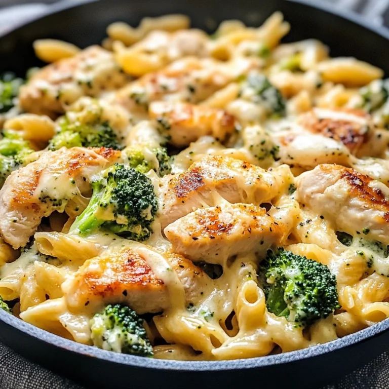 Cheesy Ranch Chicken and Broccoli Pasta Skillet
