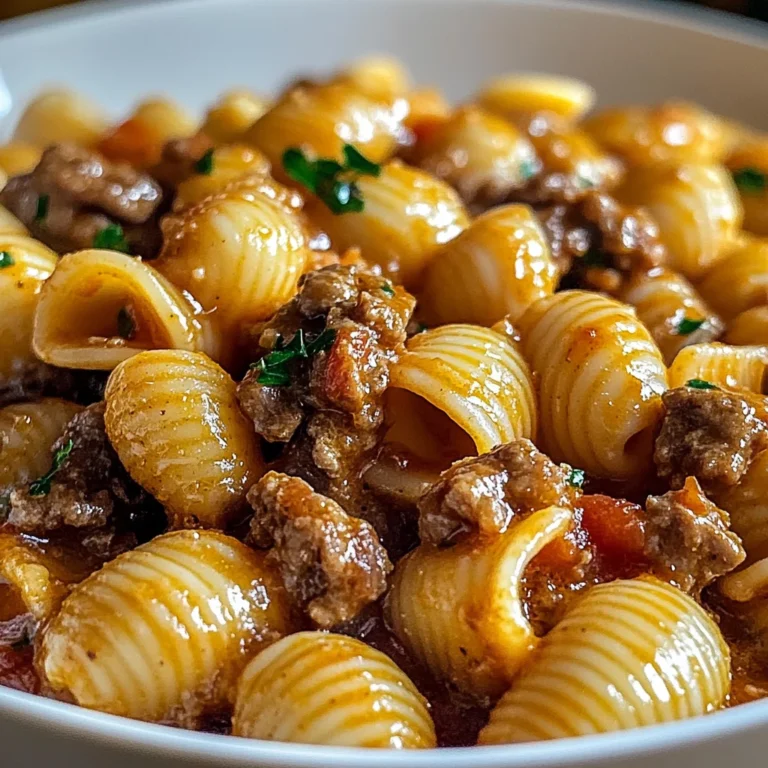 Creamy Beef and Shells