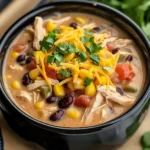 Crockpot Creamy Chicken Taco Soup Recipe