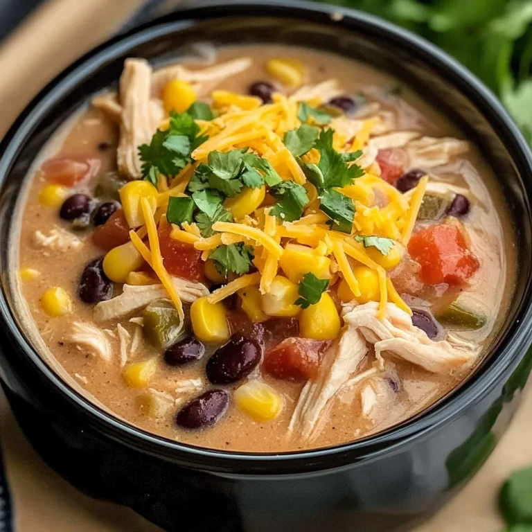 Crockpot Creamy Chicken Taco Soup Recipe