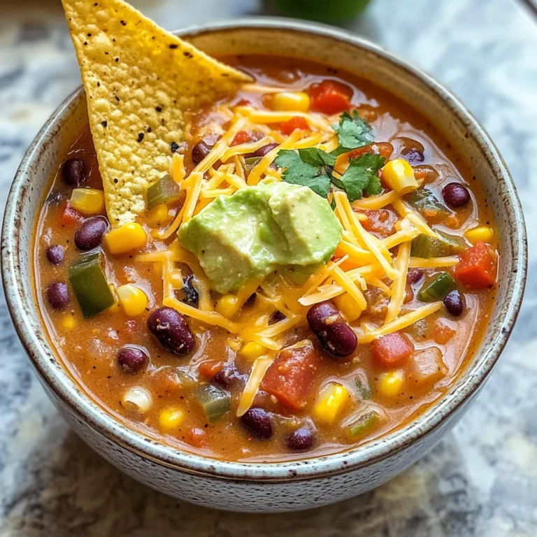 Crockpot Vegetarian Tortilla Soup