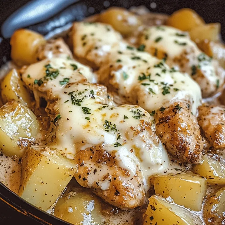 Slow Cooker Garlic Parmesan Chicken and Potatoes