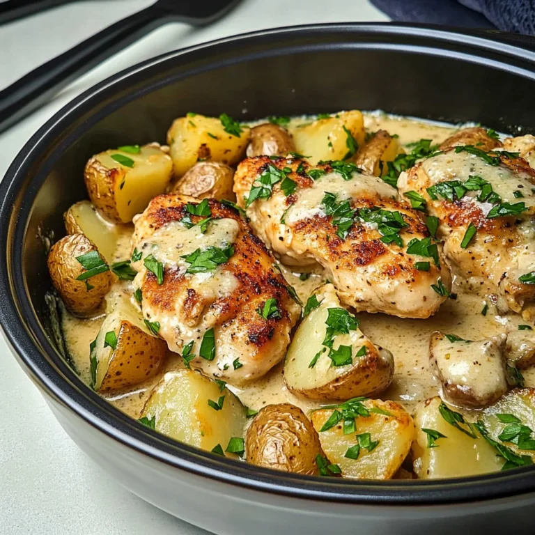 Slow Cooker Parmesan Garlic Chicken and Potatoes