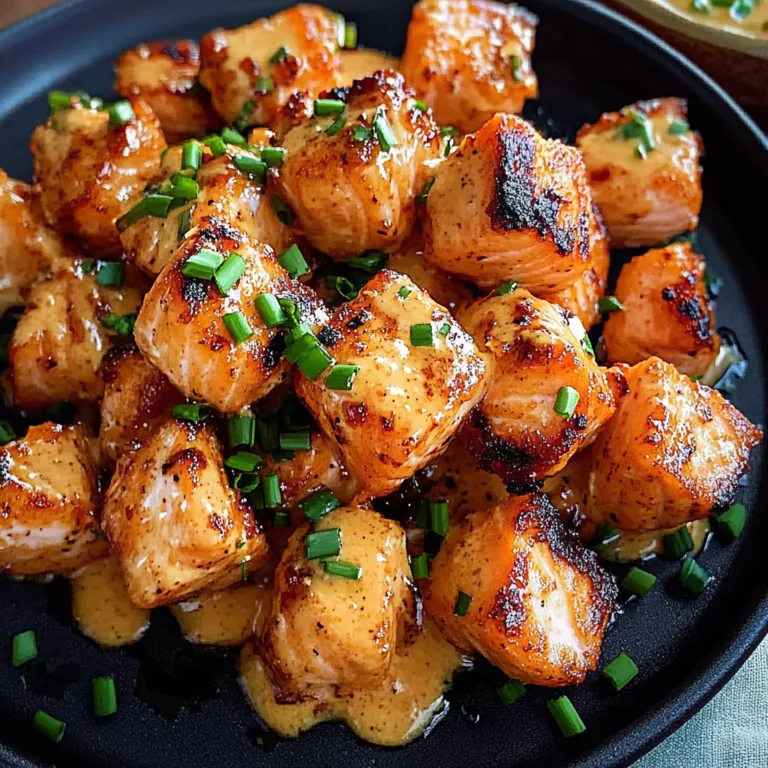 Air Fryer Bang Bang Salmon Bites