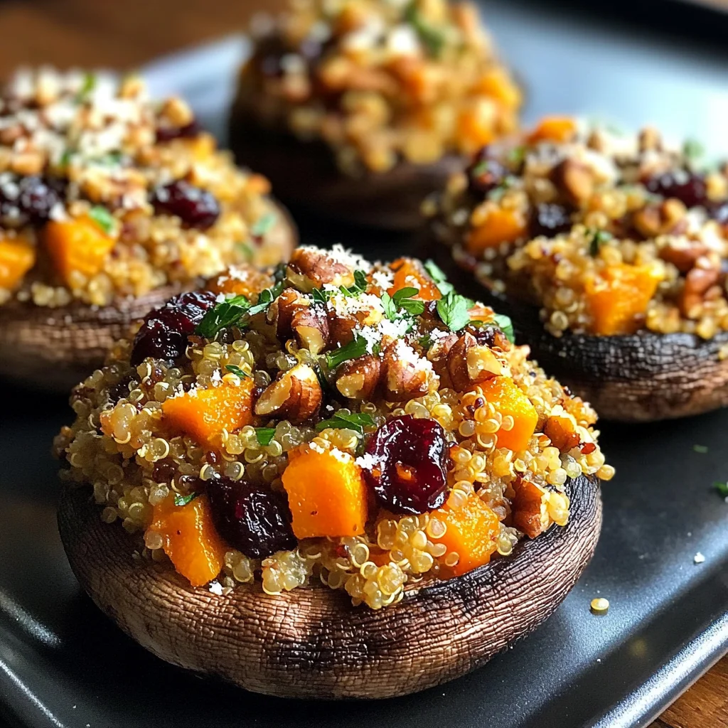 Autumn Harvest Stuffed Portobello Mushrooms Recipe delights!