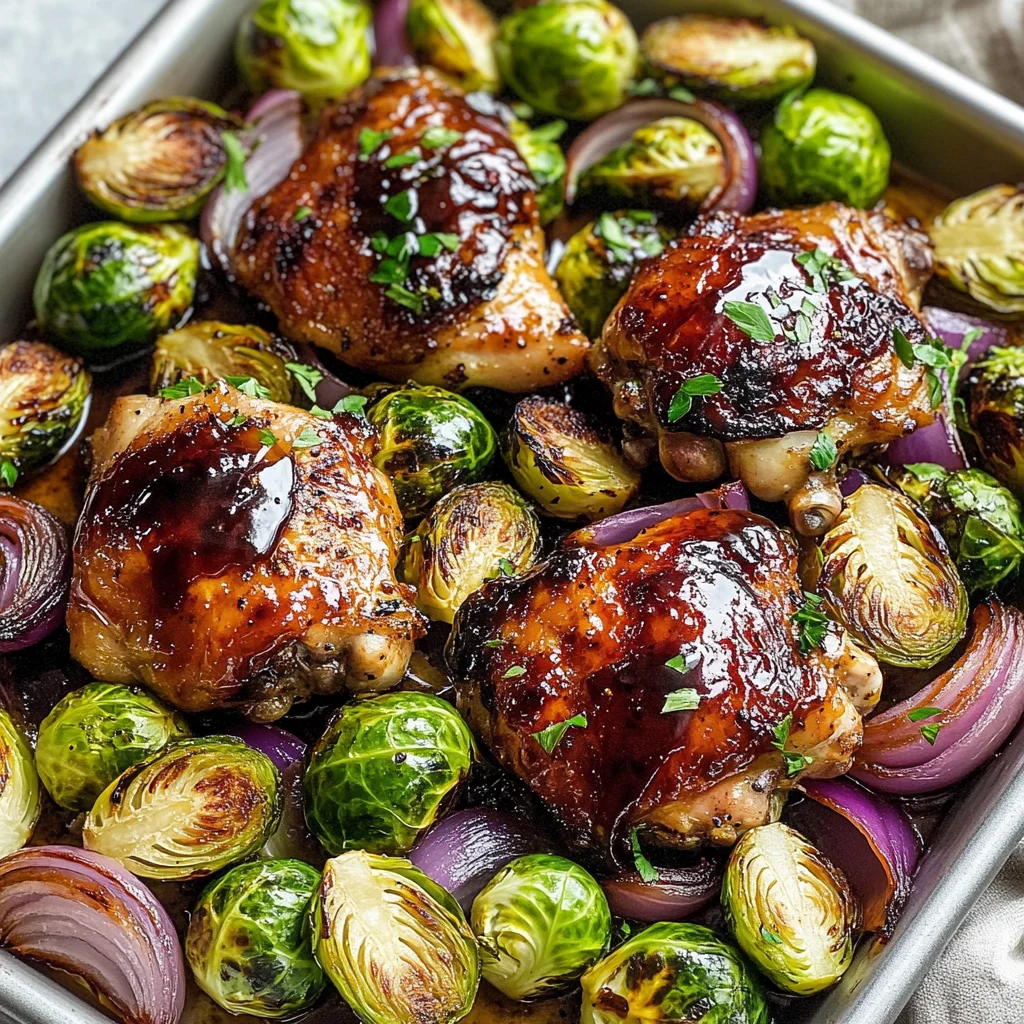 Balsamic Chicken with Brussels Sprouts