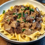 Beef Stroganoff with Egg Noodles