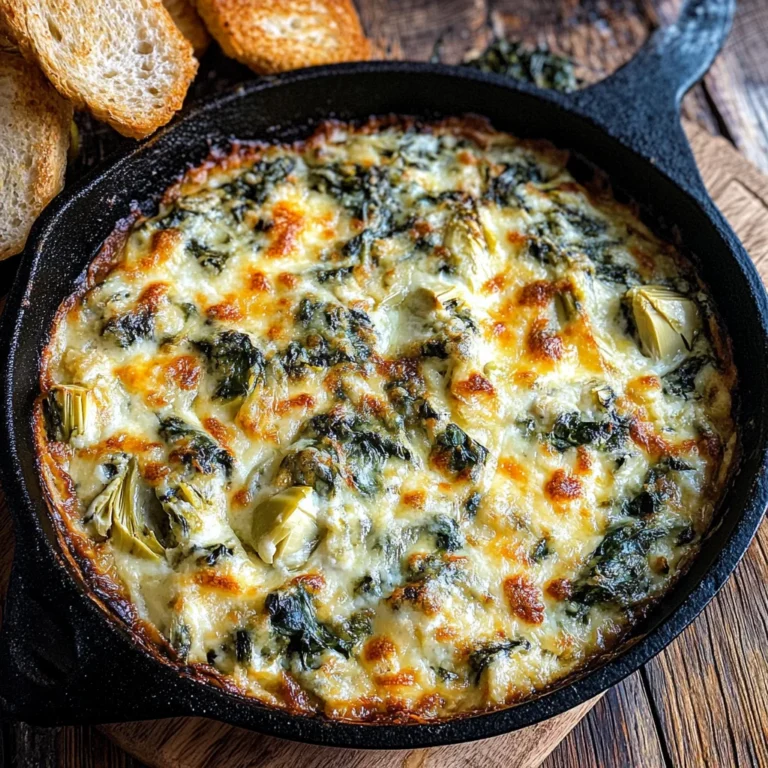 Cheesy Baked Spinach Artichoke Dip