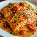 Creamy Roasted Red Pepper Salmon Recipe - Delicious & Easy