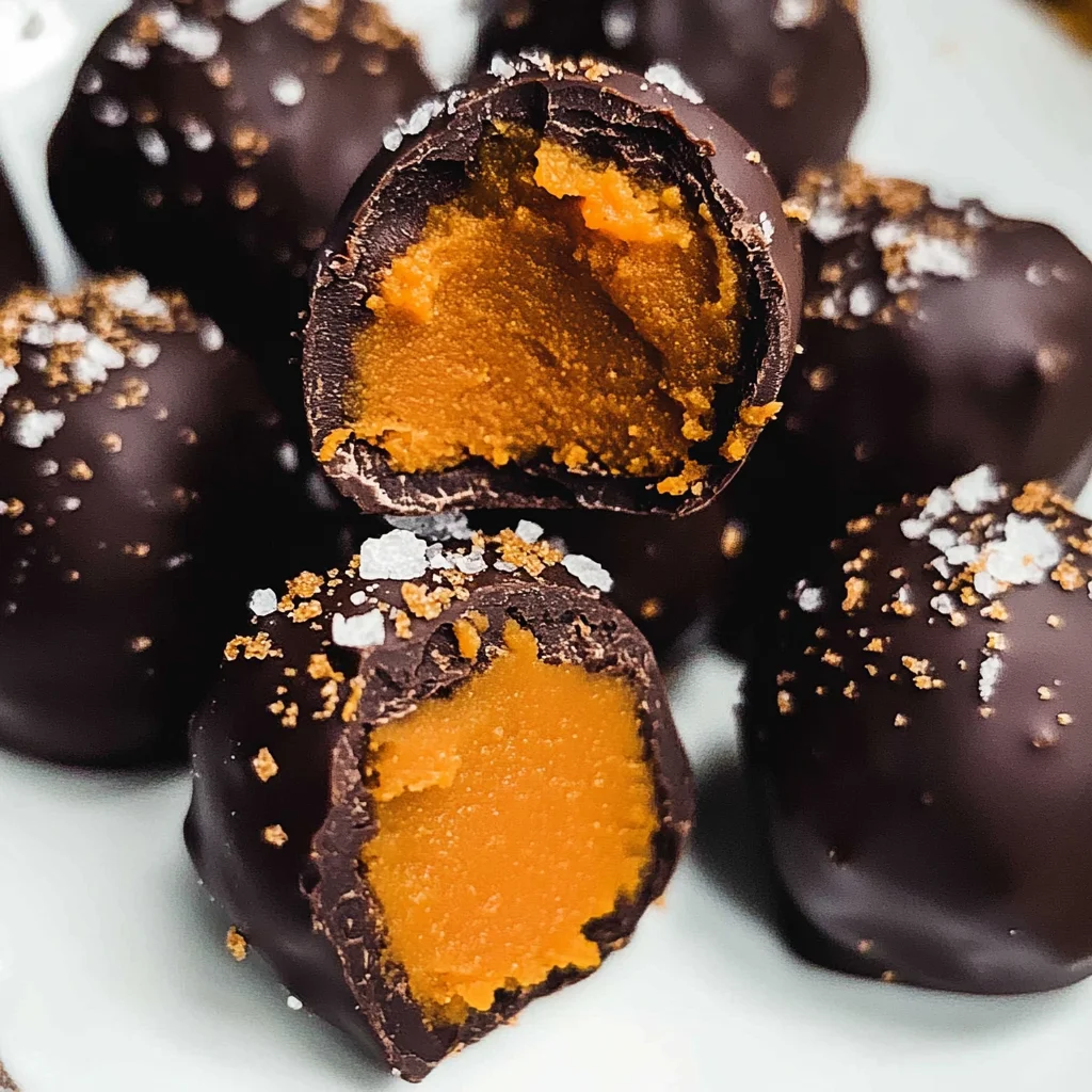 Dark Chocolate Pumpkin Truffles