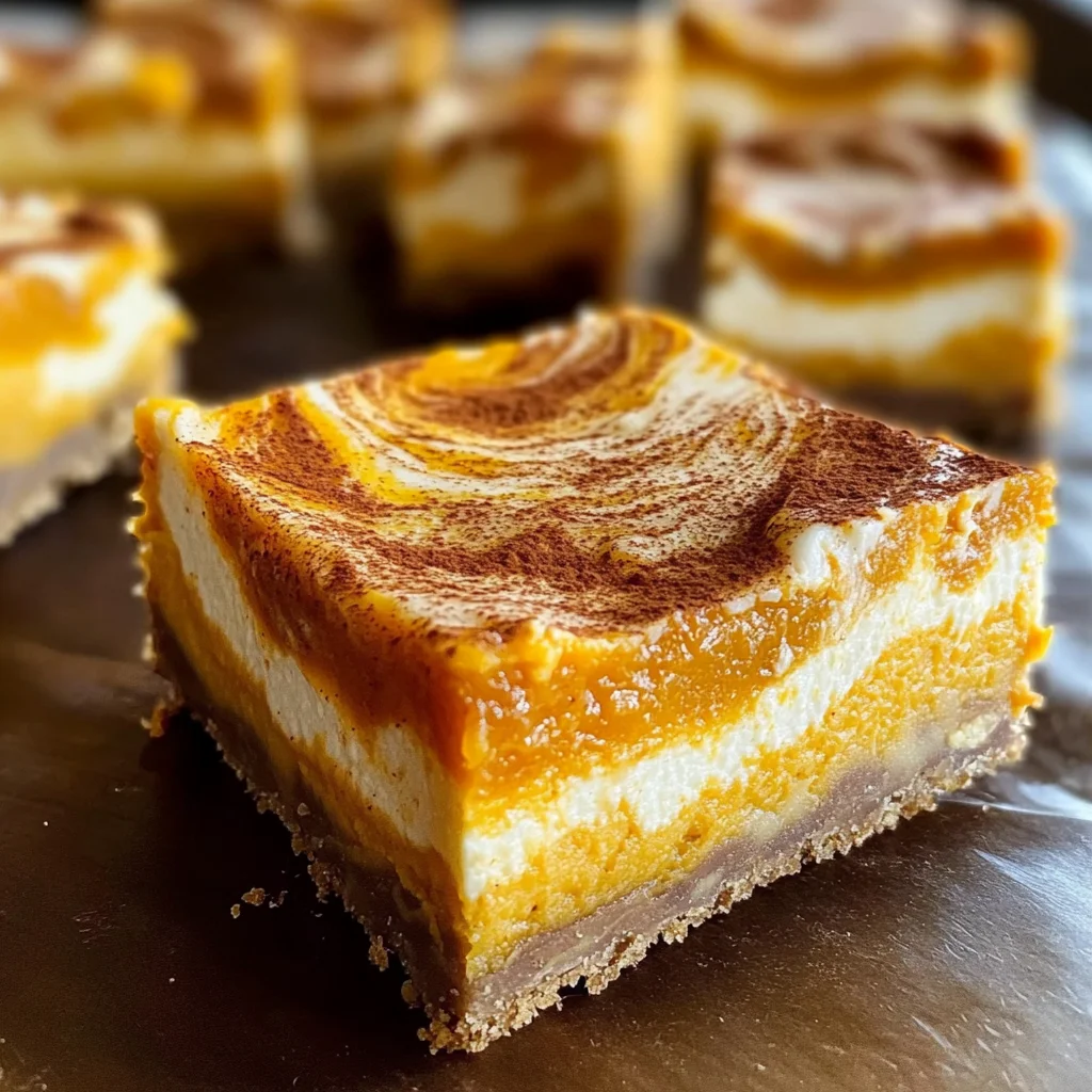 Pumpkin Cheesecake Bars