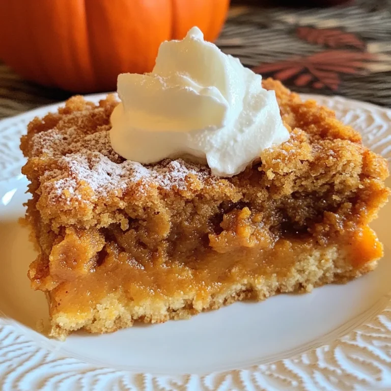 Pumpkin Pie Dump Cake (Quick & Easy Fall Dessert Recipe)