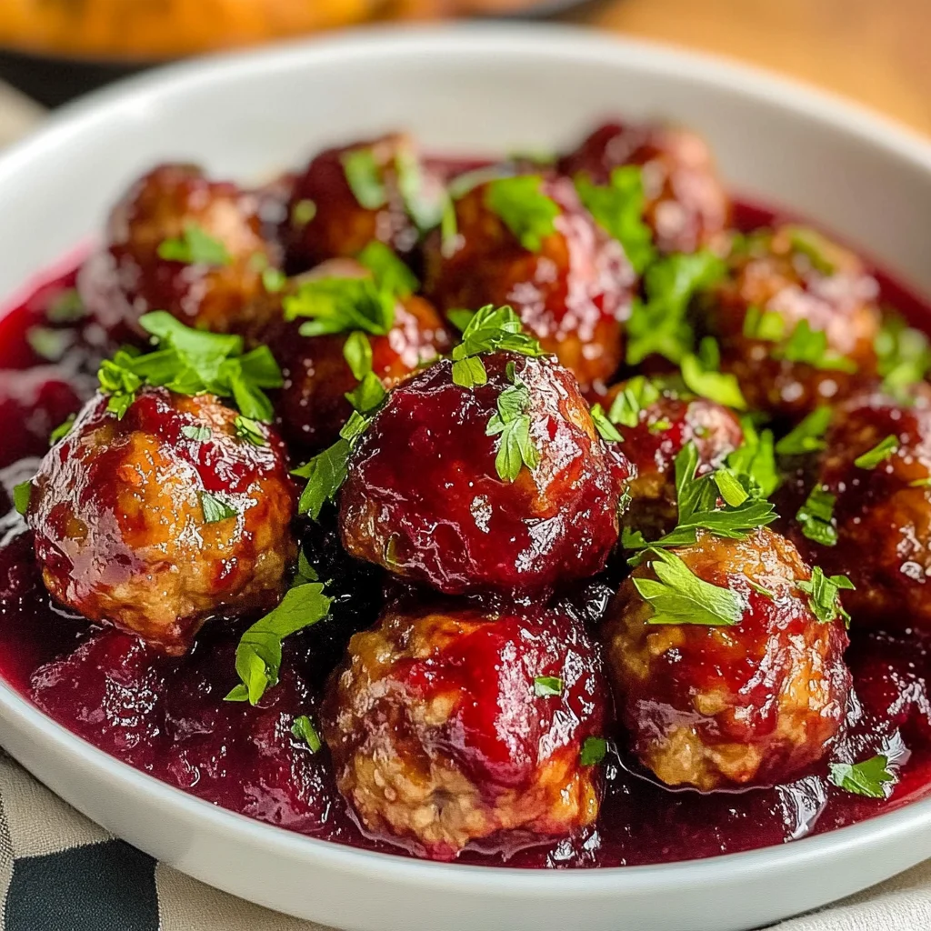 Quick Cranberry Meatballs (Christmas Recipe)