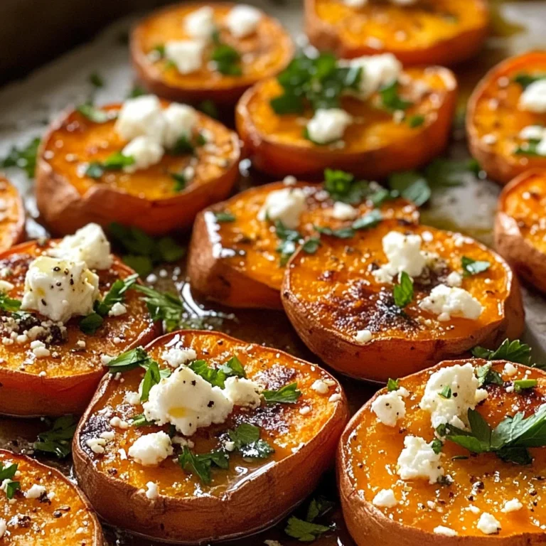 Roasted Sweet Potato Rounds with Honey & Feta