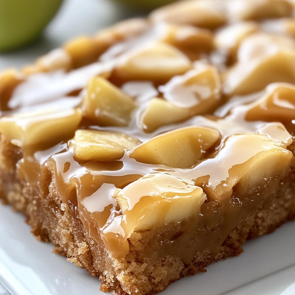 Salted Caramel Apple Sheet Cake