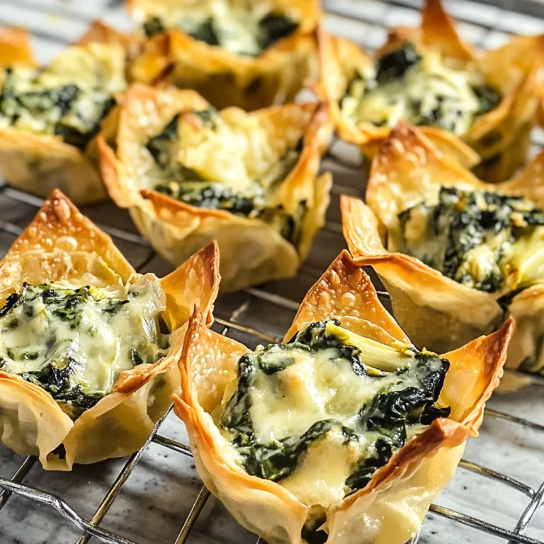 Spinach and Artichoke Wonton Cups