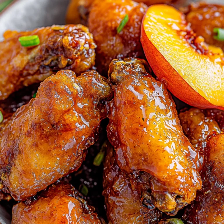 Hot Honey Peach Wings: Sweet and Spicy Delight